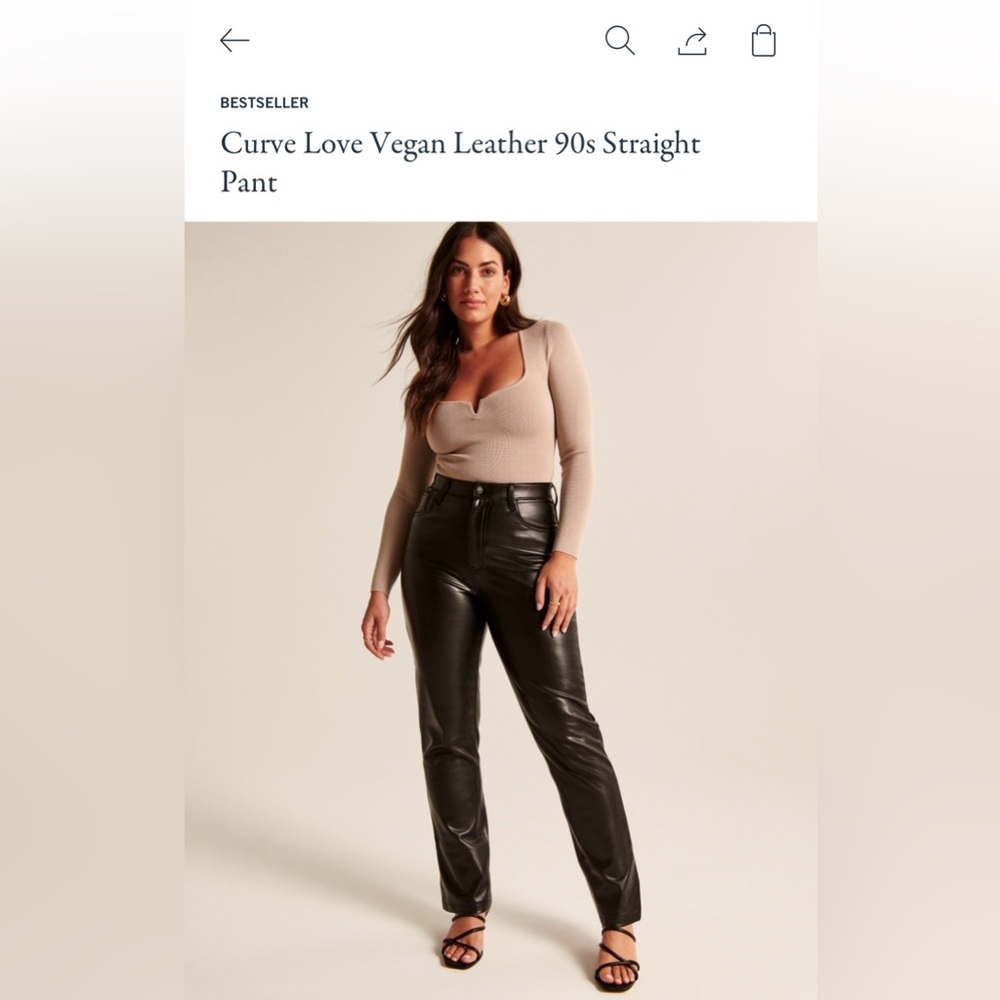 Abercrombie Curve Love Vegan Leather Pants